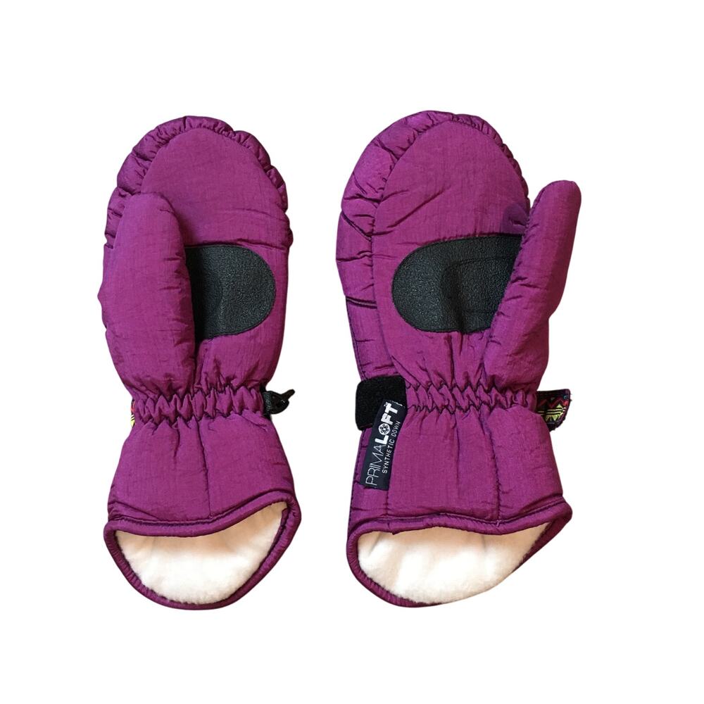 Vintage Primaloft synthetic down purple Mittens Size Small Adult